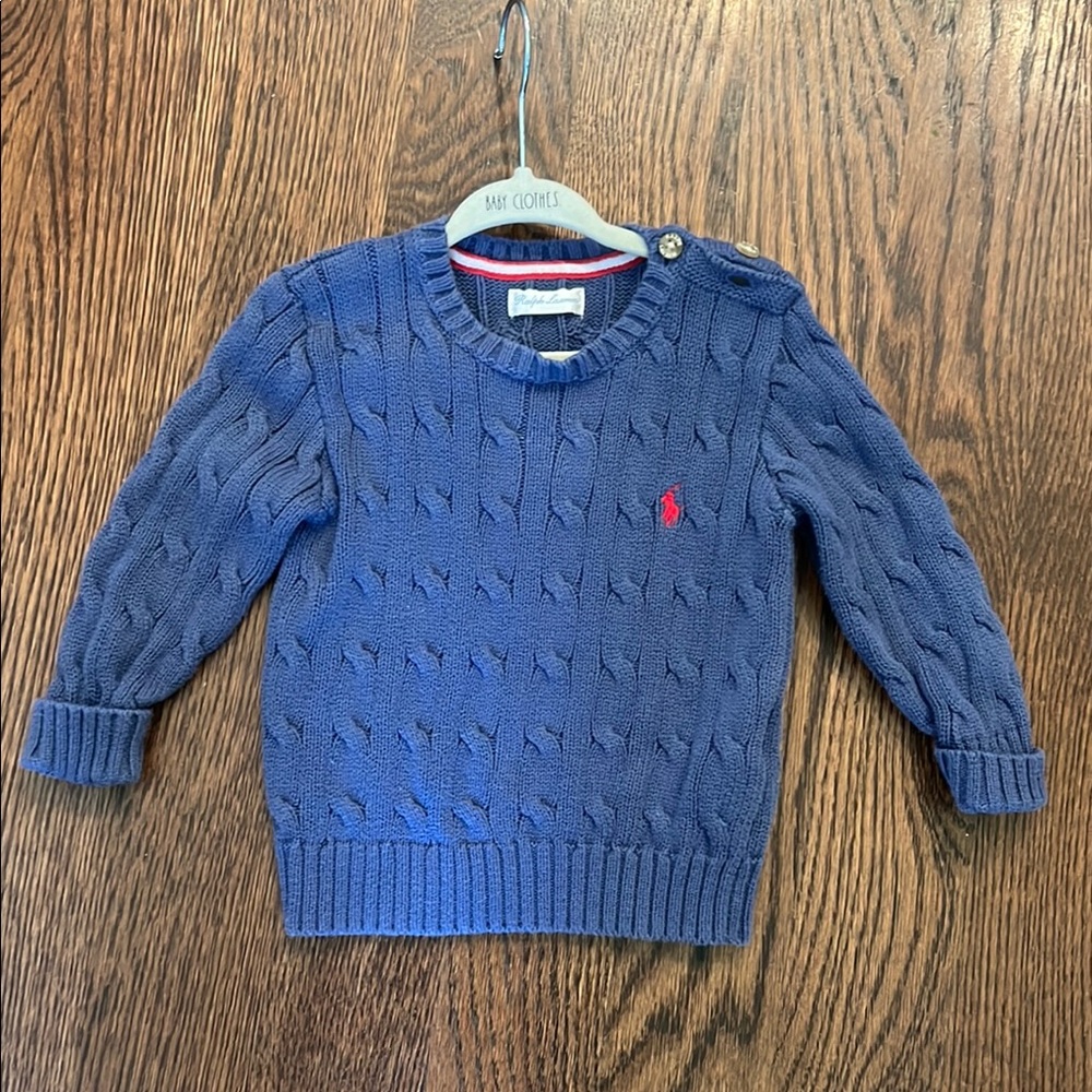 Polo Ralph Lauren Blue Cable Knit Sweater